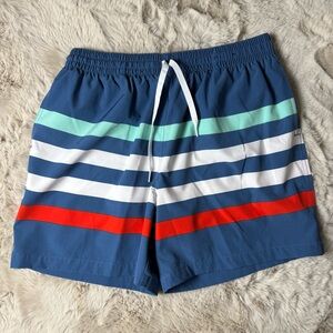 chubbies stripe swim trunks mens size large